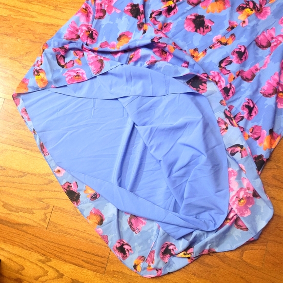 Banana Republic | Floral Contrast Stitch Maxi Dress, Sz. 20 - Picture 8 of 10